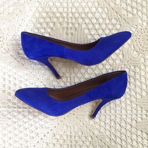 NEW! Chinese Laundry Area Cobalt Blue Suede Heels